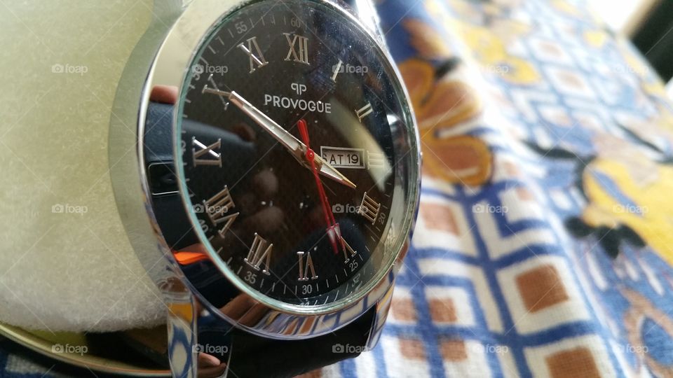 What's the time ?. A photo of an elegant wrist watch which I purchased.