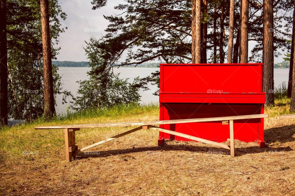 Red piano