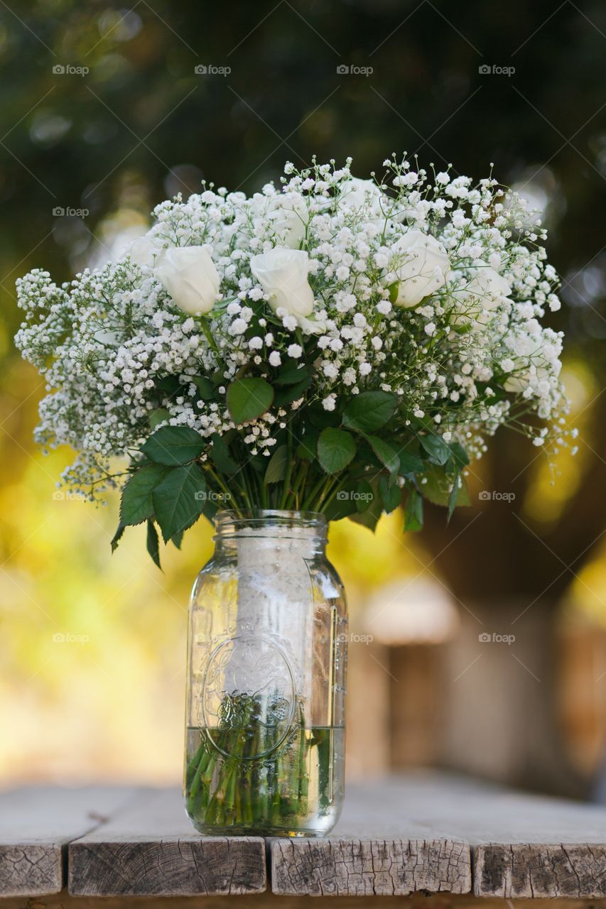 Wedding flowers for bride in a bouquet 