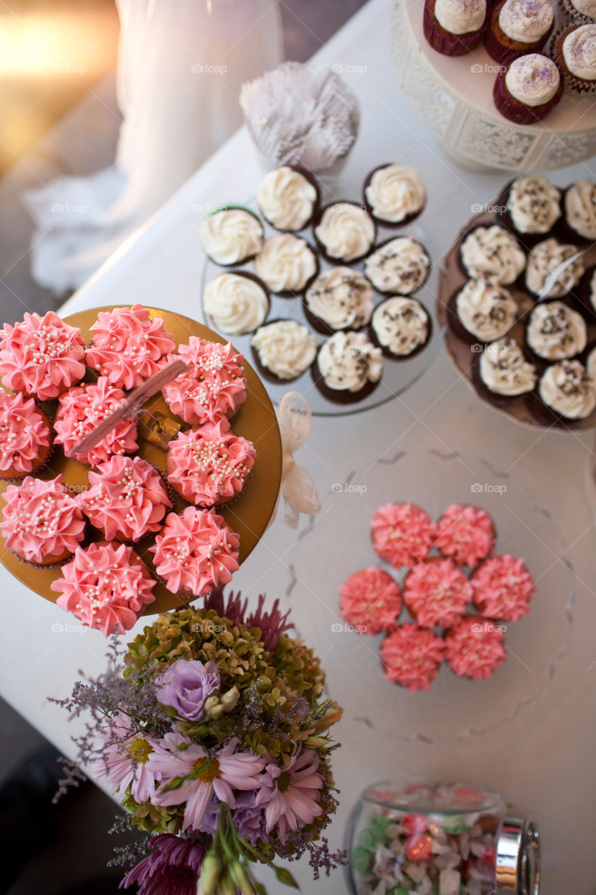 pink cup white cakes by gene916