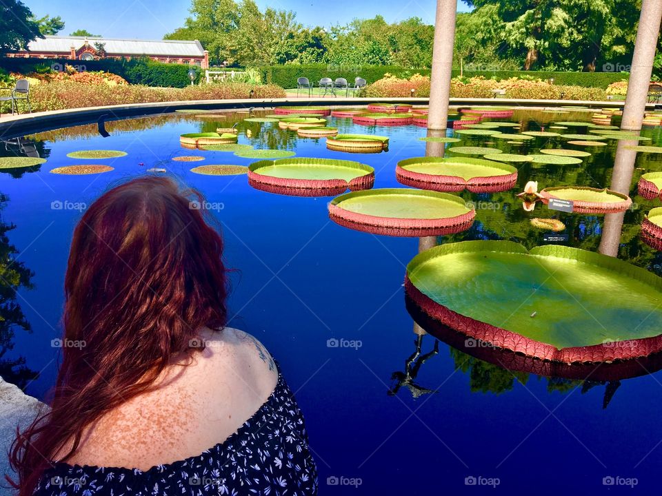 Woman Lily pads