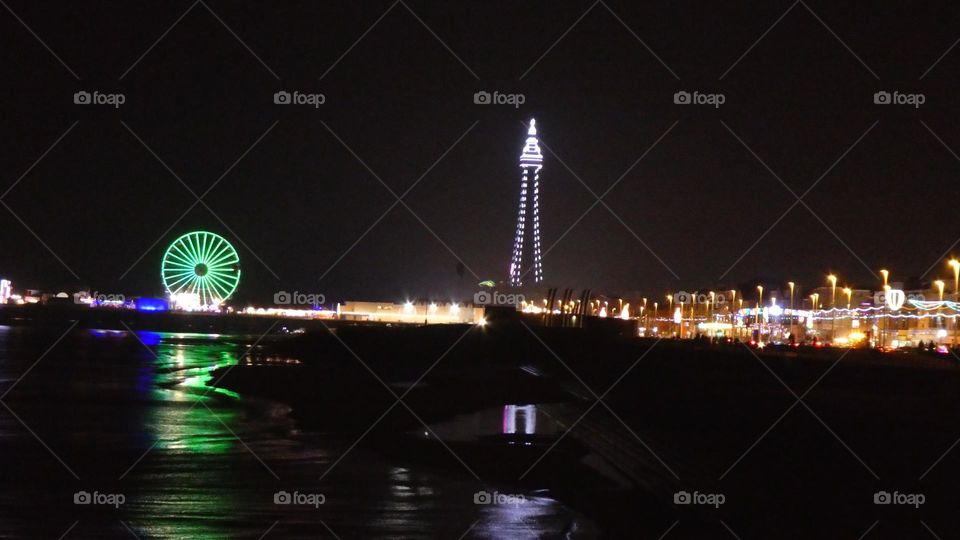 A Night view of Blackpool Illuminations