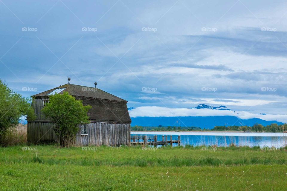 Wooden Hut at Lake