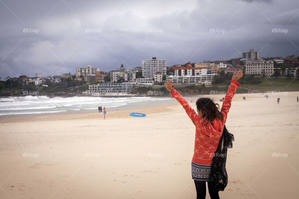 Bondi Beach, Sydney, Australia, surfers, surfing, beach in city, girl, exploring