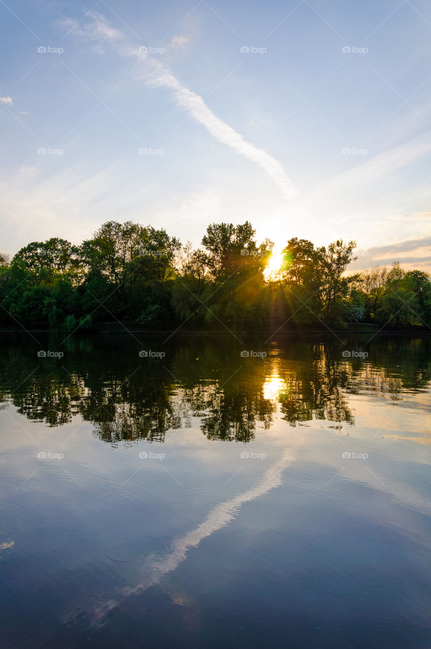 Sunset reflection