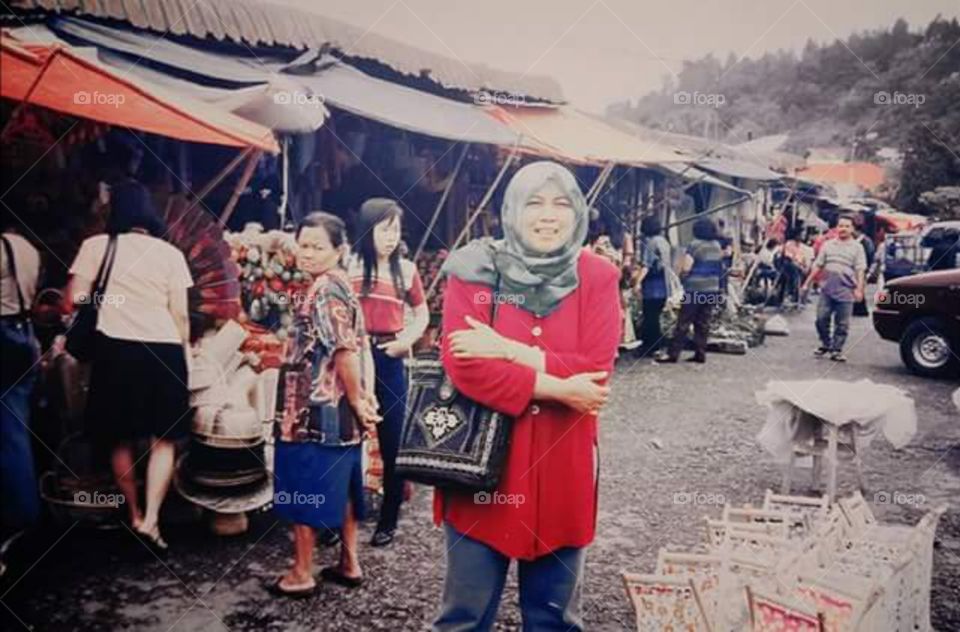 Its cold ... at the local market Brastagi Indonesia