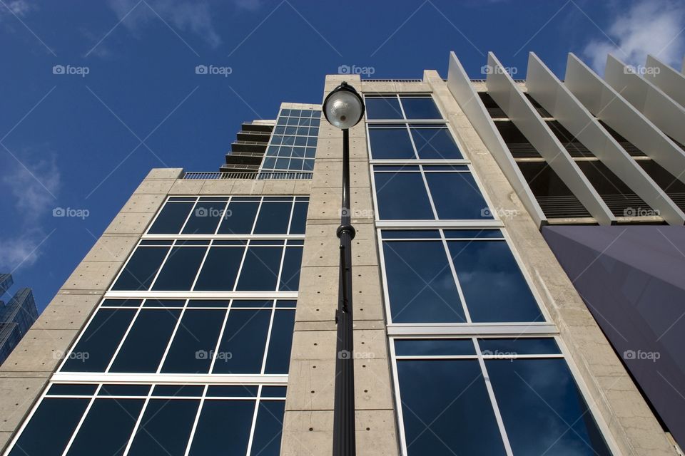 Upward perspective  of large building