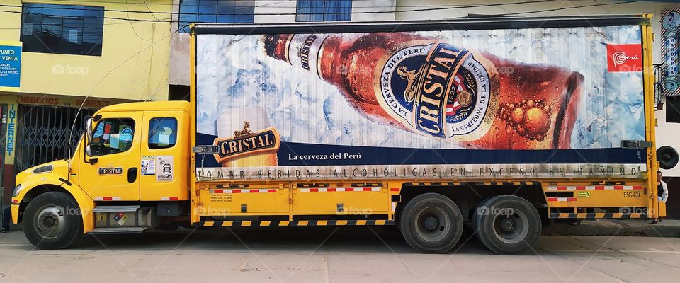 Cristal beer of peru
