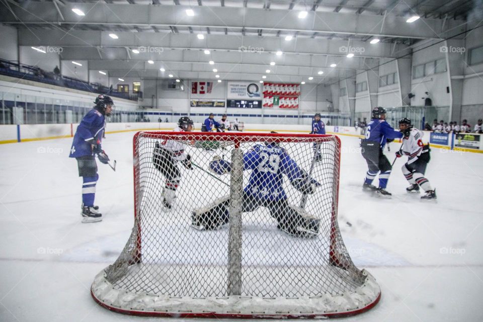 Taking a shot, moment of an ice hockey game