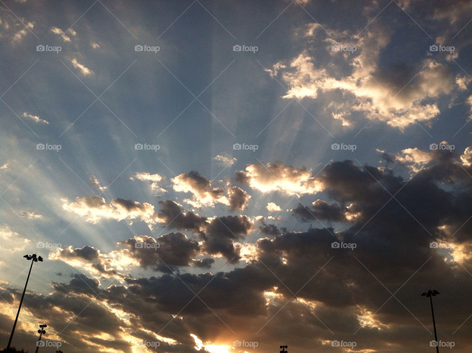 Dramatic sky during sunset