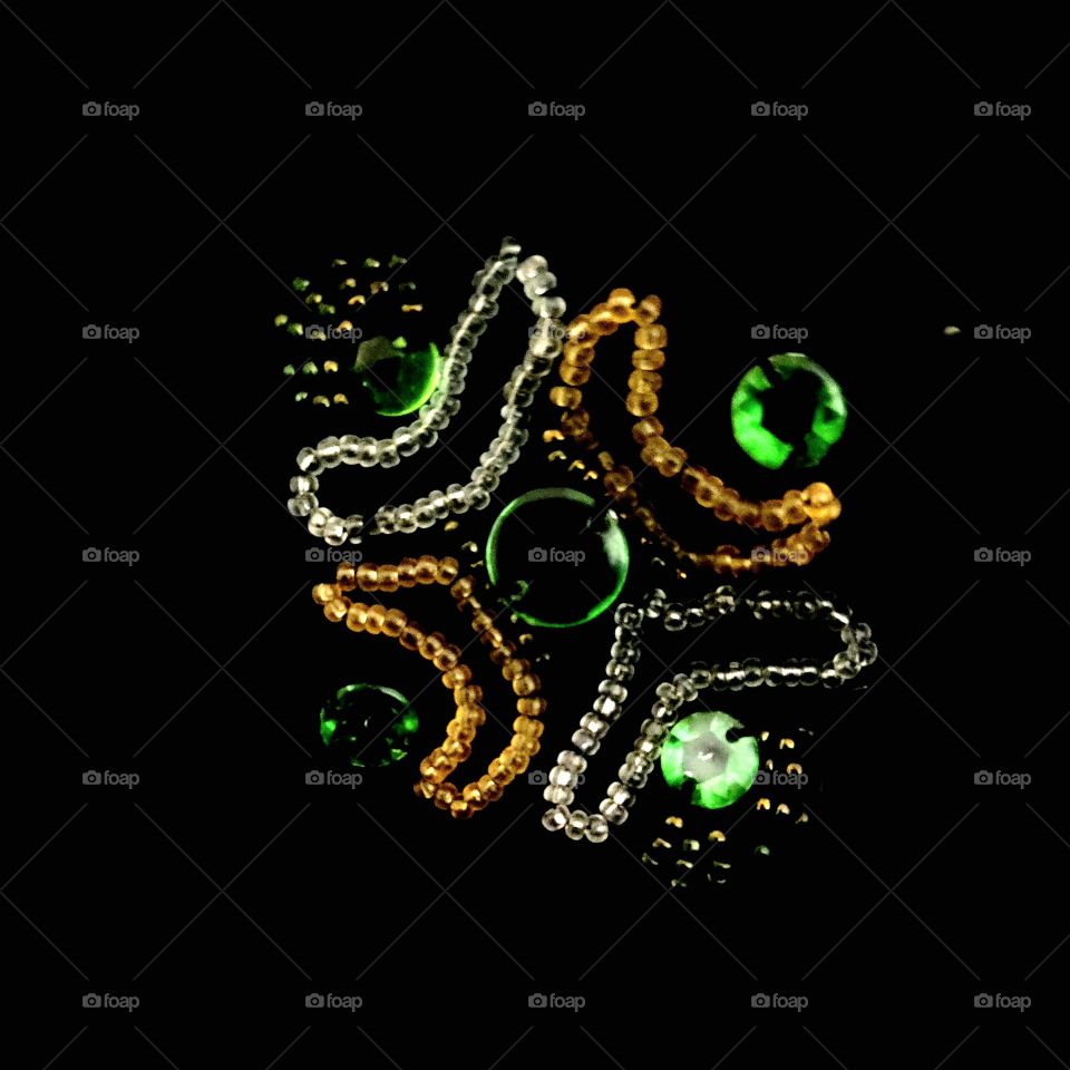 Shapes with a pop of emerald green