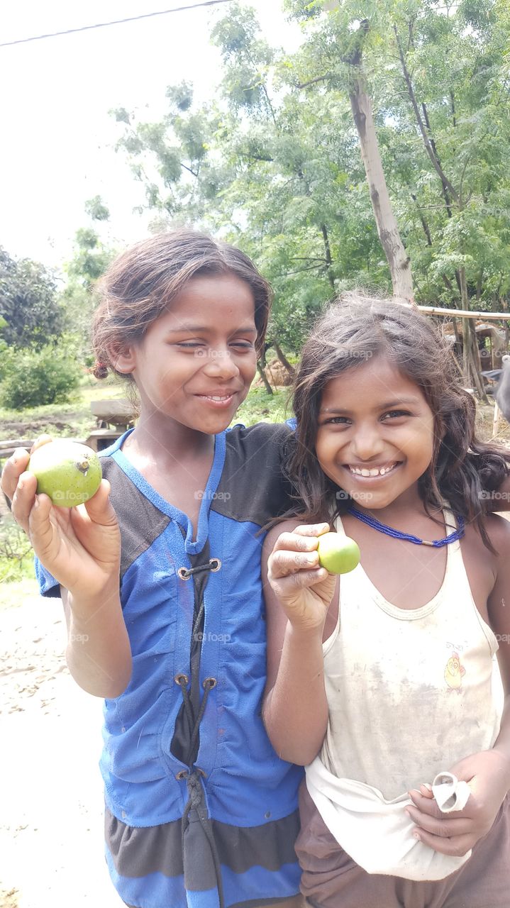 Two cute village girl