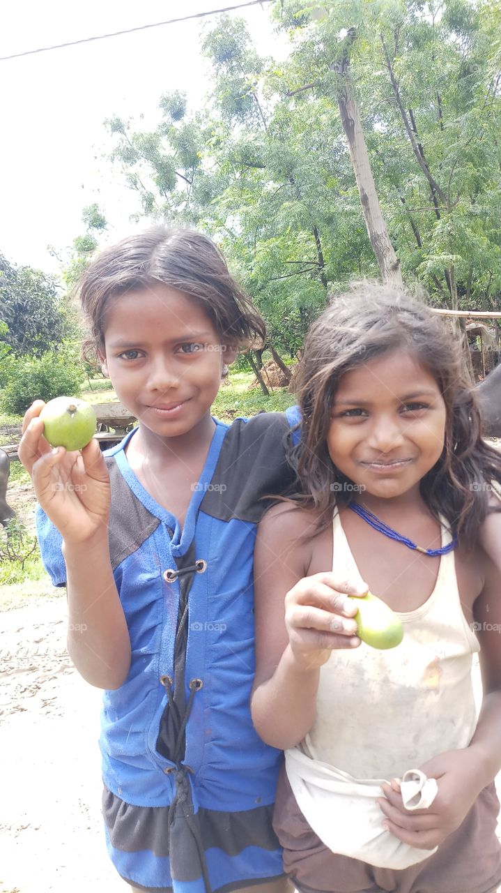 Two cute village girl