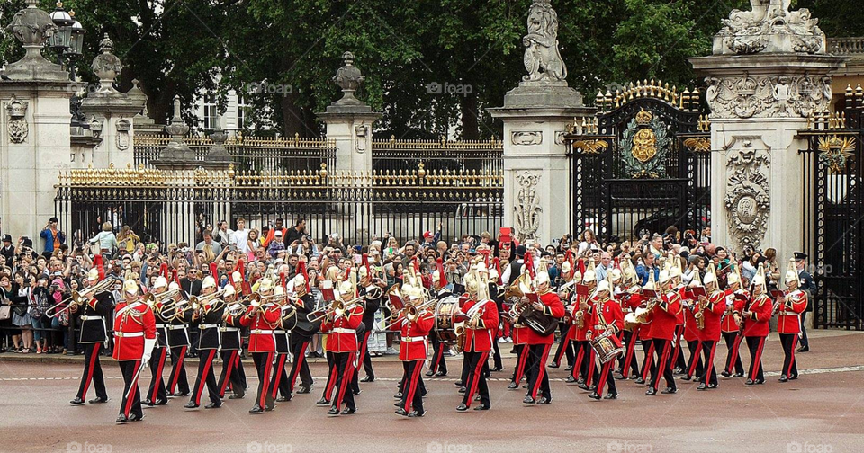 Changing the Guard with the band of Household Cavalry