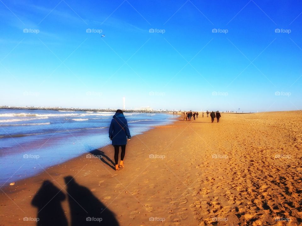 On the beach 