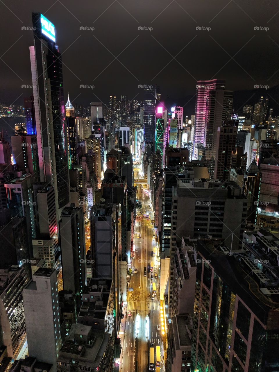 Night lights in Hong