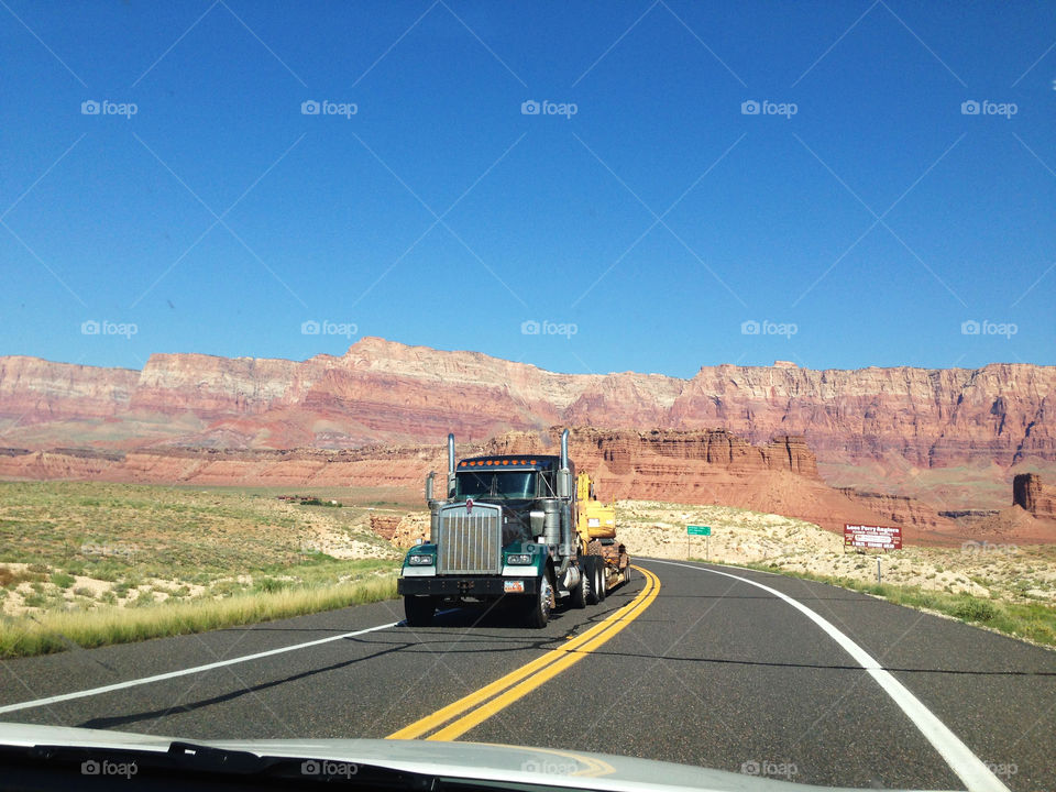Truck on the street in Arizona