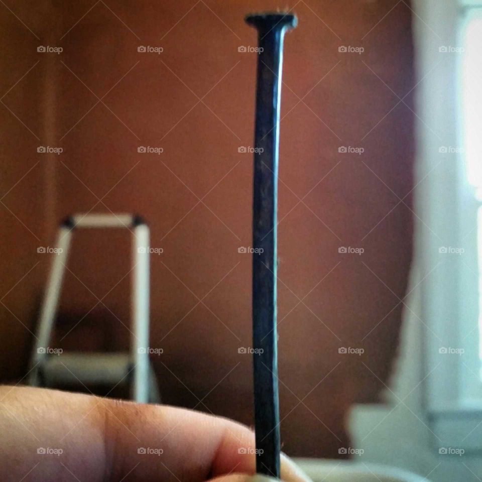 1834. Found this handmade, original, square nail while restoring an 1834 farmhouse