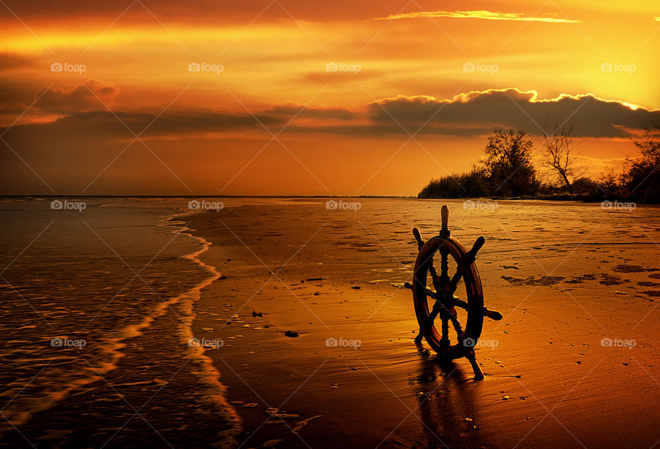 sunset at mutiara beach