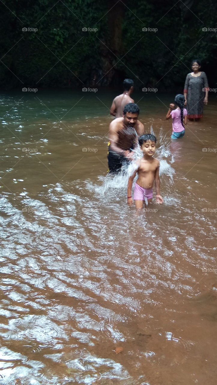 water composition. with  father...