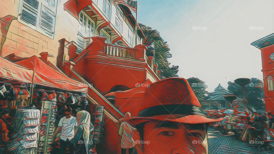 A Man with the Red that