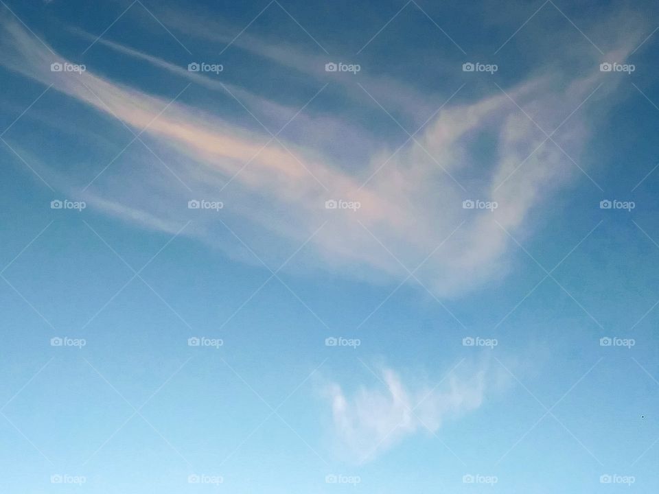 cirrus clouds at sunset