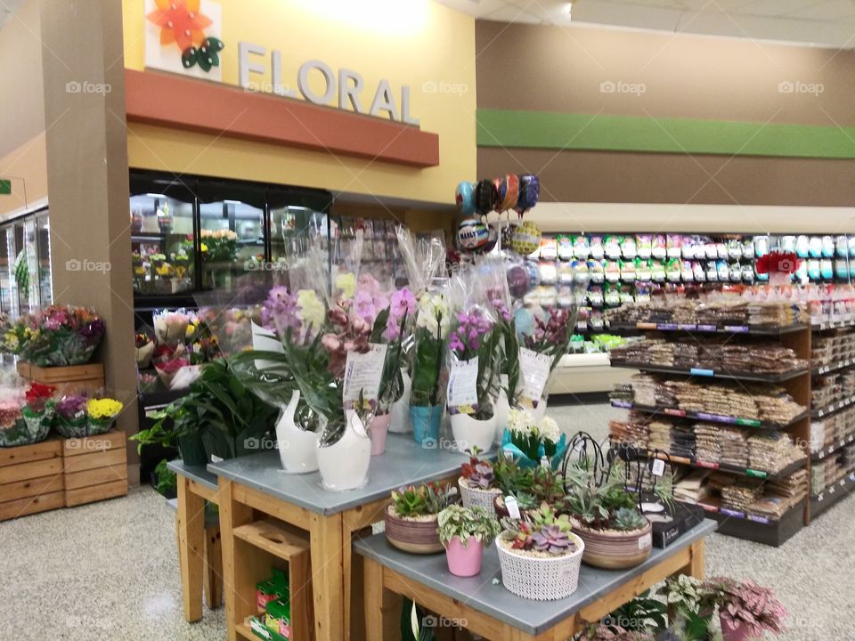 Aquí compro mis flores.