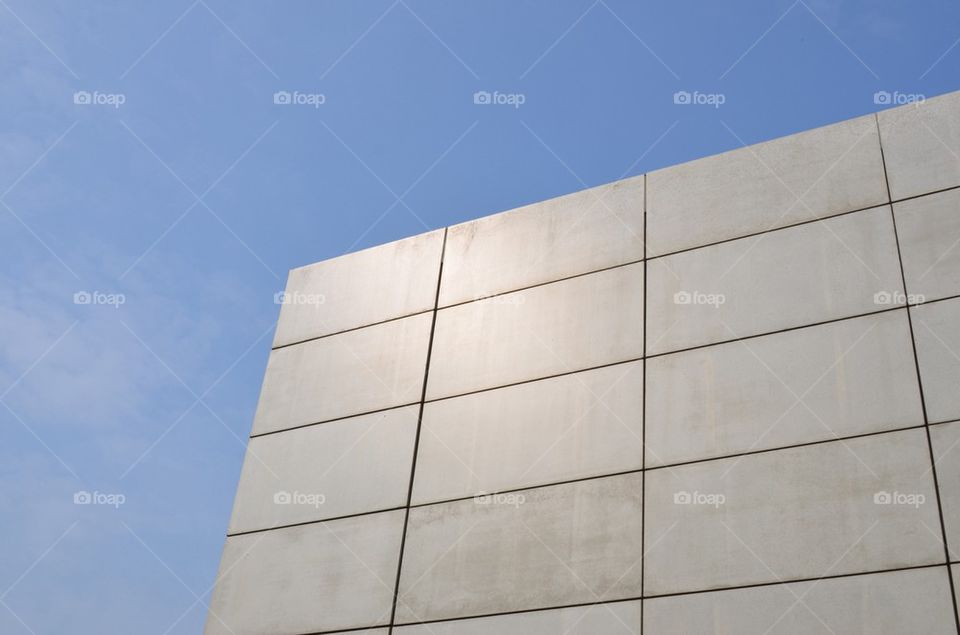 The edge of the wall.