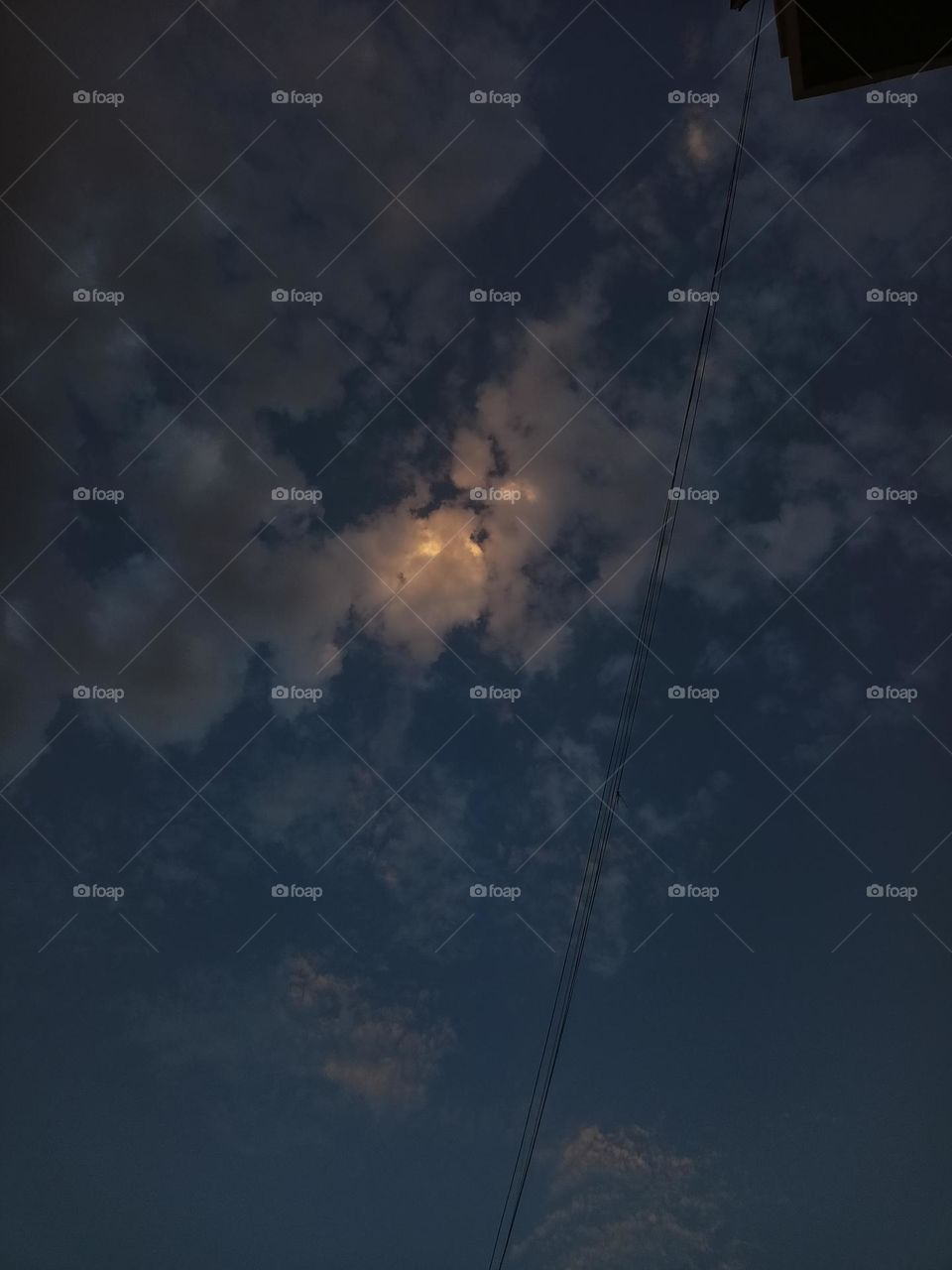 sunlight passing through clouds, just reduced the brightness to capture it