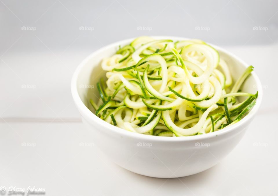 Healthy bowl of zoodles