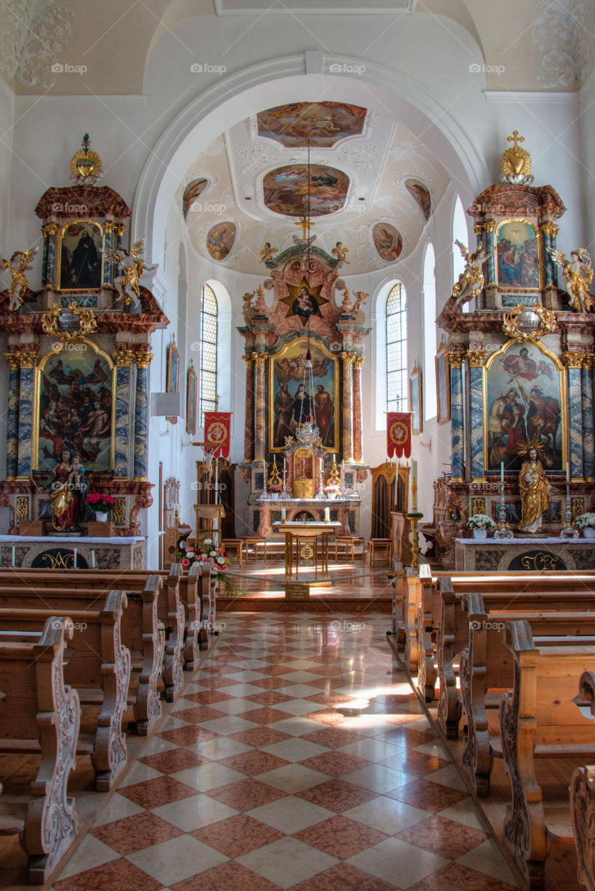 Interior of the church