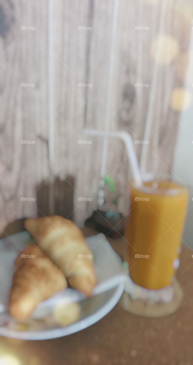 In the morning my humble breakfast 