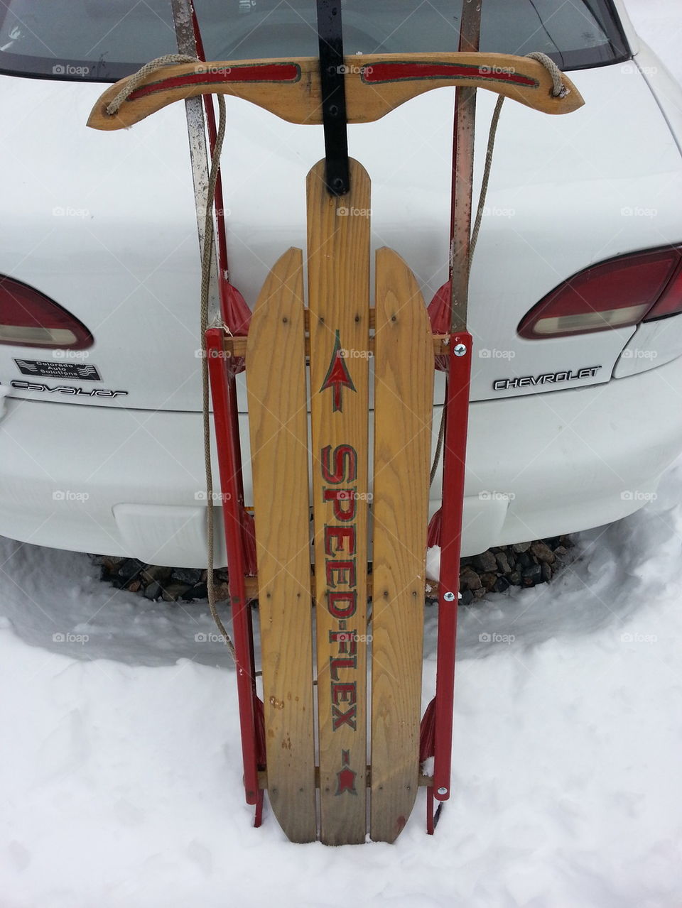 Antique Speed Flex snow sled