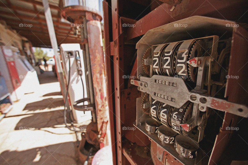 Old gas pump innards - Route 66