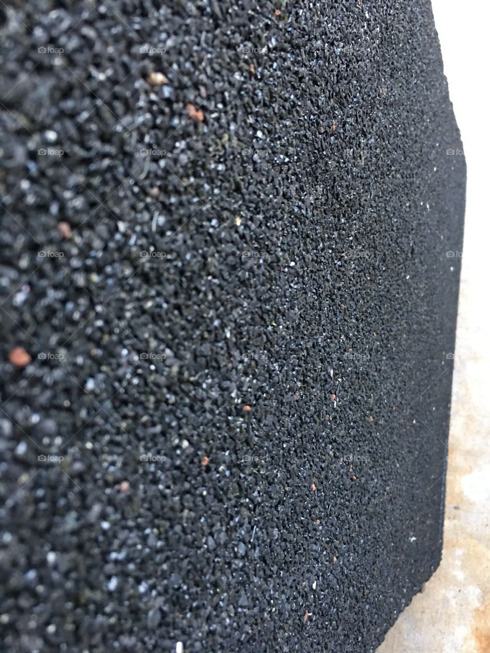Black gravel. 