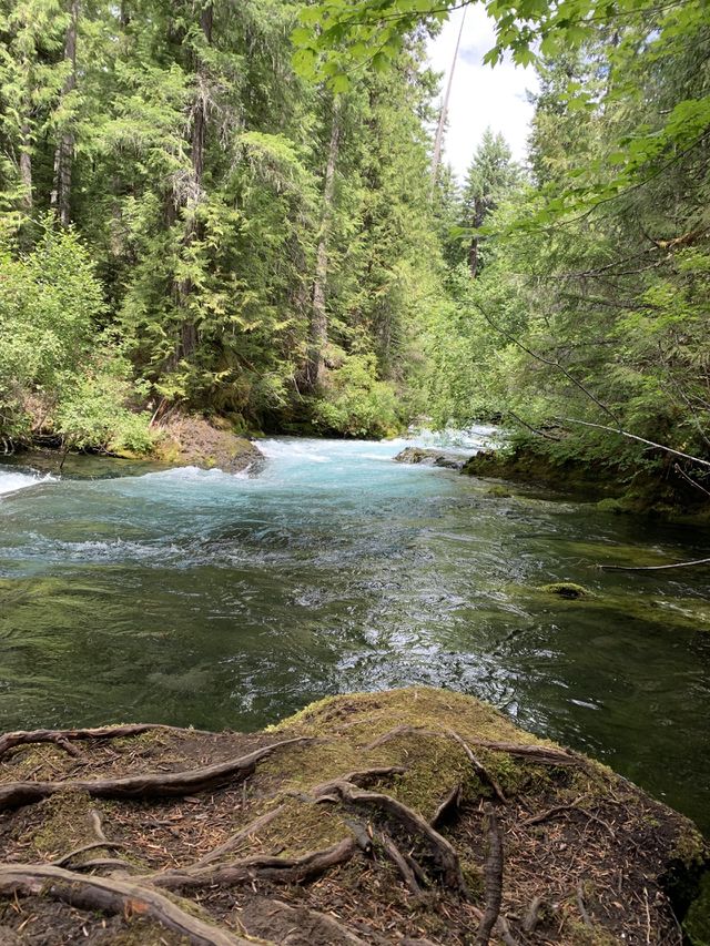 Blue pool river
