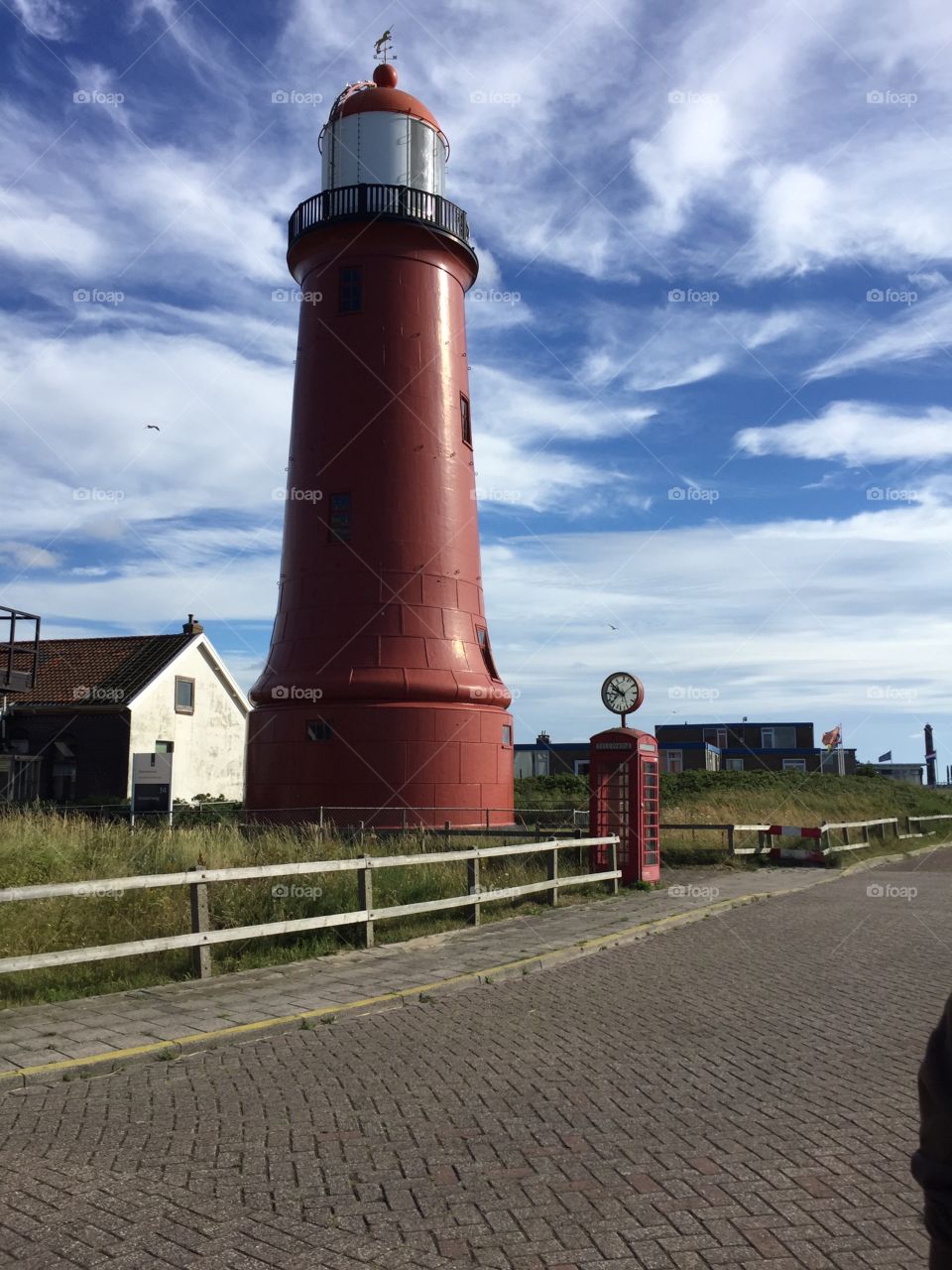 Lighthouse and telephone box 