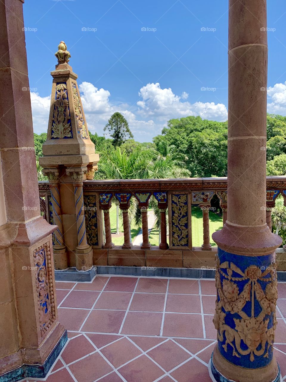 Rooftop scenic view from John Ringling’s Sarasota home, Ca’ D’Zan