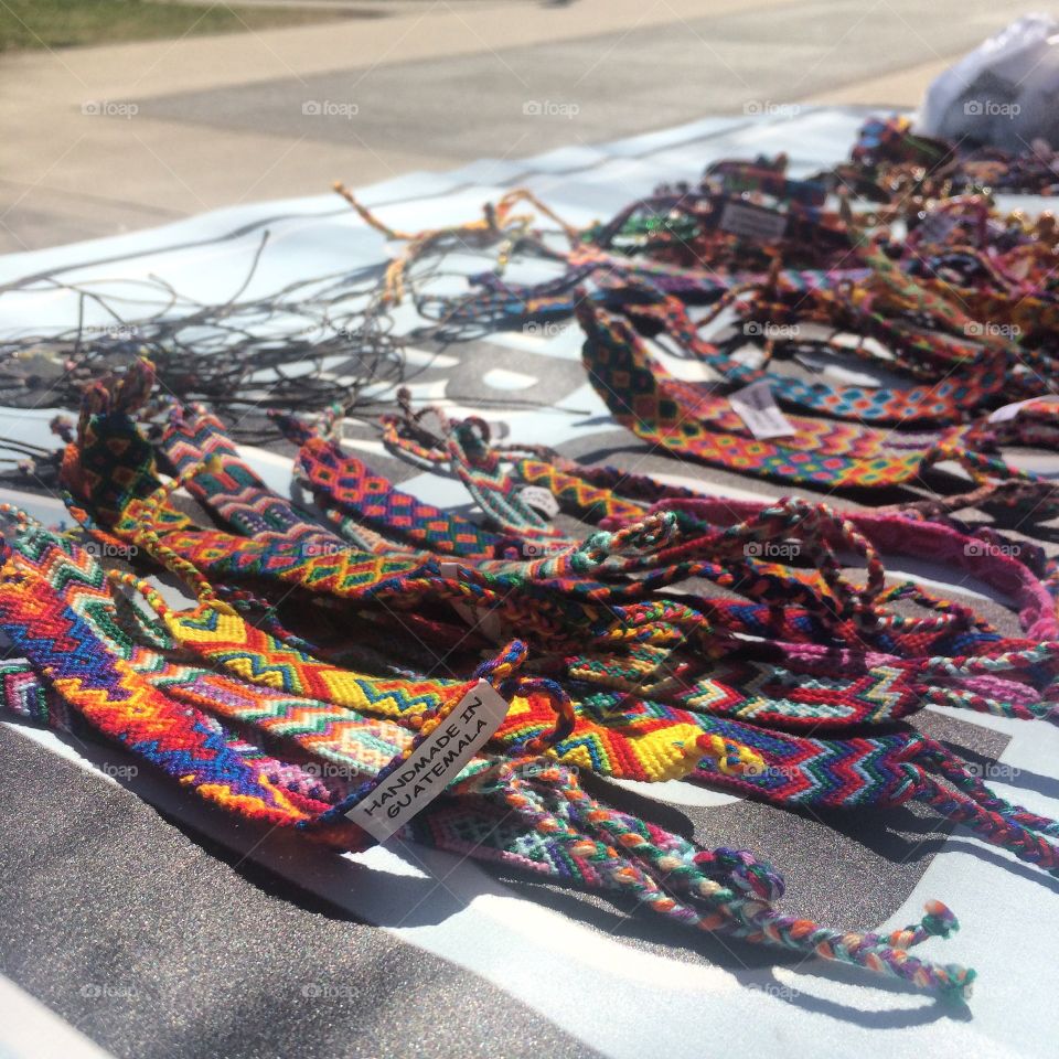 Handmade Bracelets. Bracelets handmade with cloth by women in Guatemala