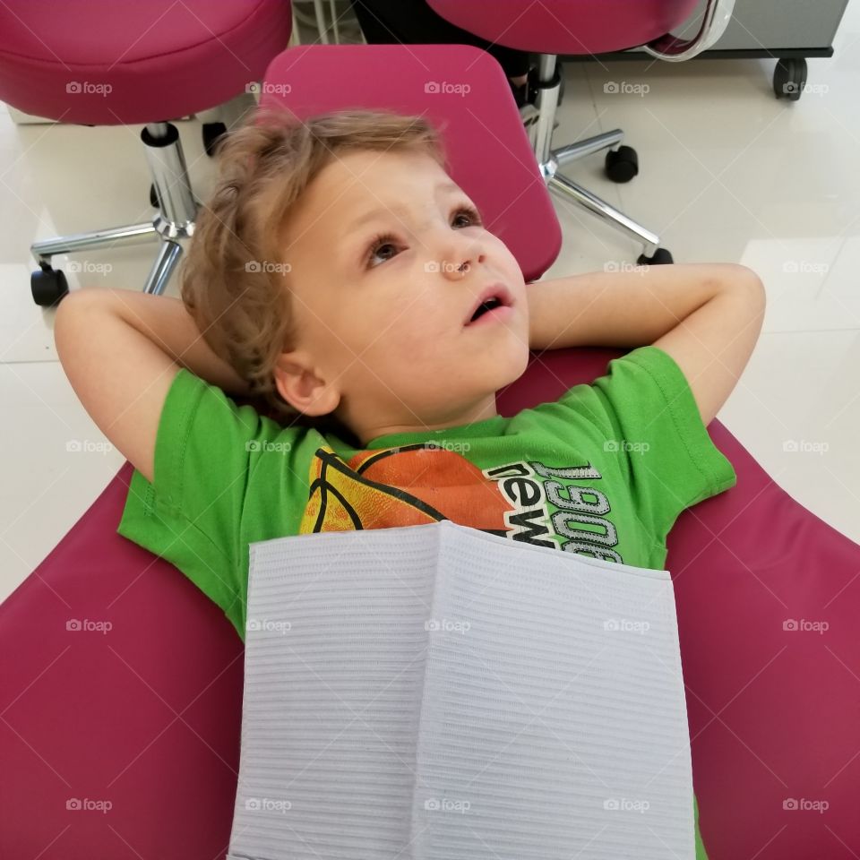 relaxed at the dentist