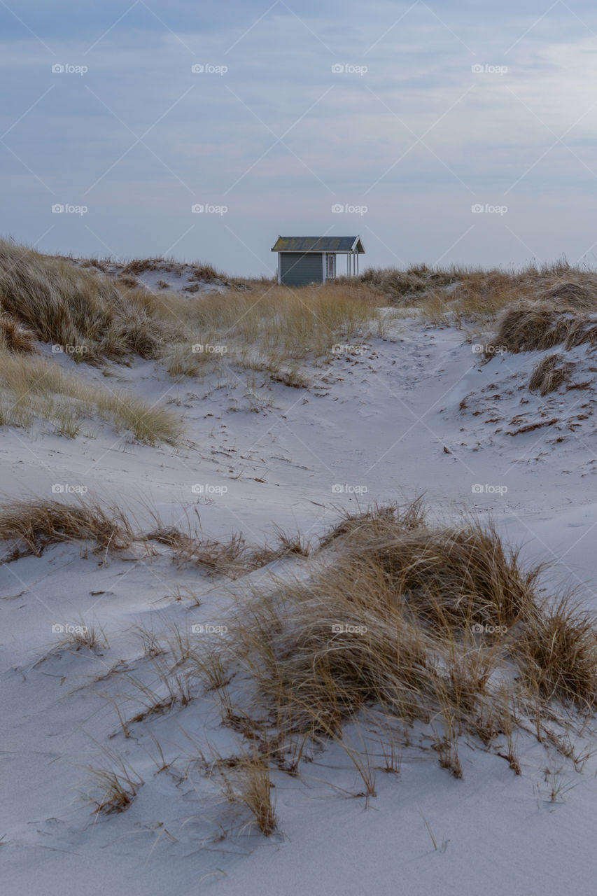 Cabana at the beach in Falsterbo Sweden.