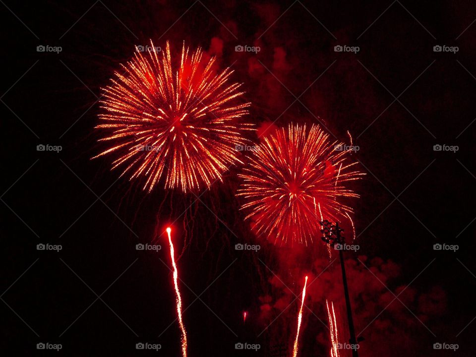 Red fireworks 