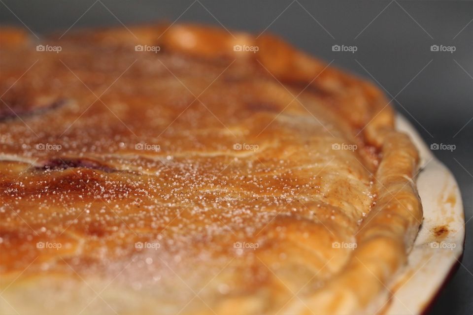 macro of pie