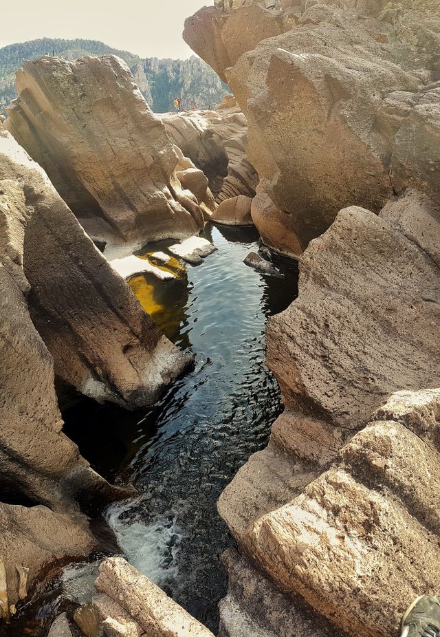 water on rocks