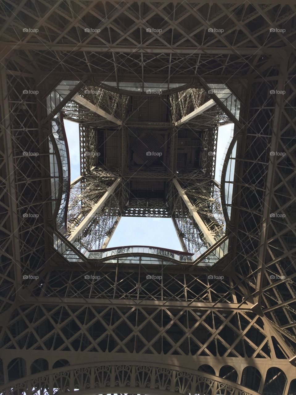View from under the Eiffel Tower 