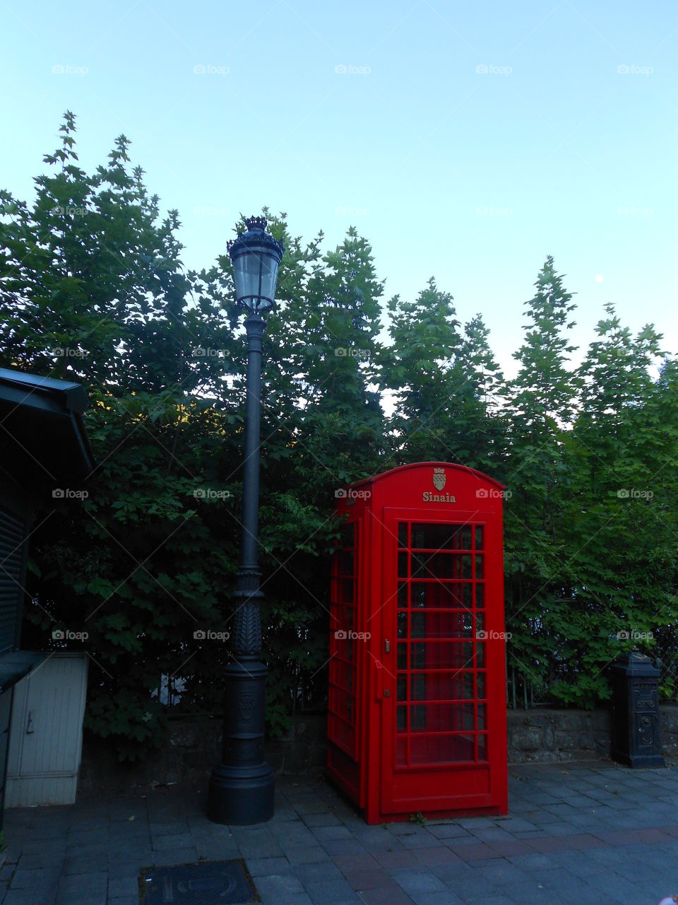 Lamppost and Red Telephone Cabin