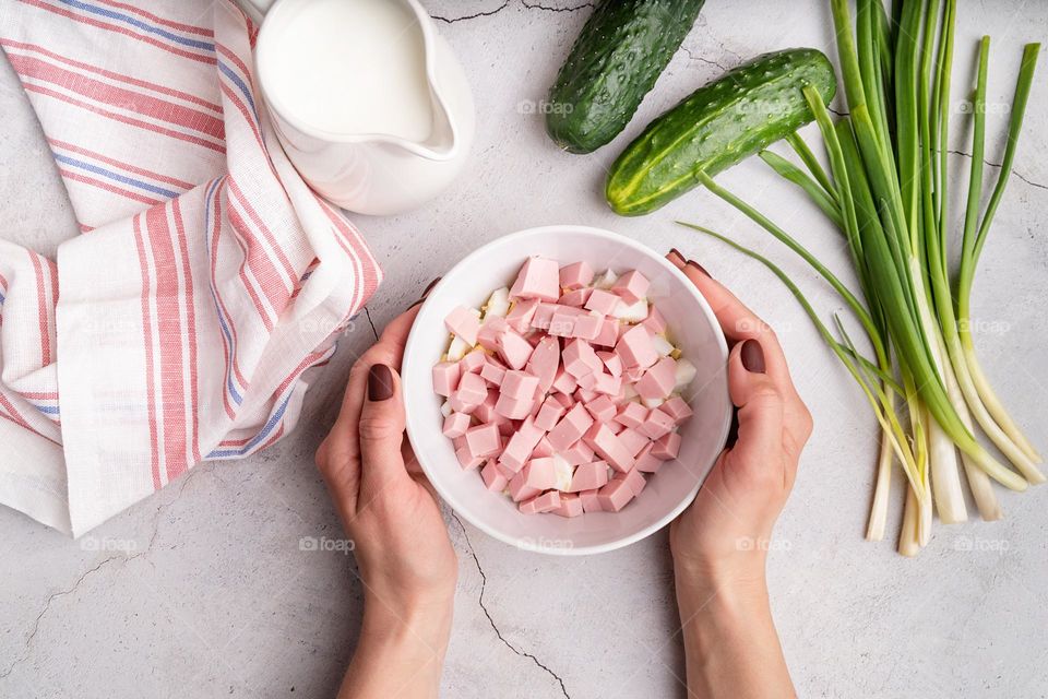 sausages for salad