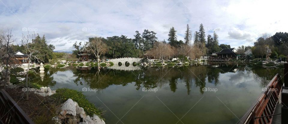 Chinese garden pond
