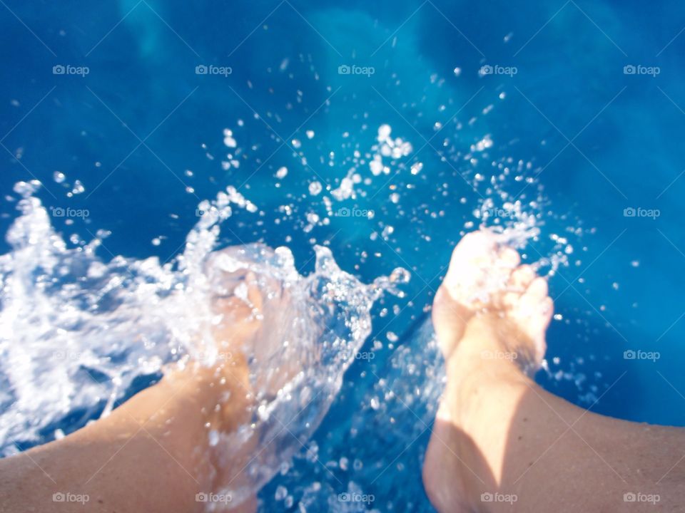 Feet in water 
