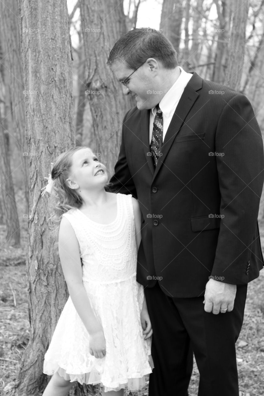 Darling photo of daughter and daddy all ready and dressed up for a father daughter dance!! 
